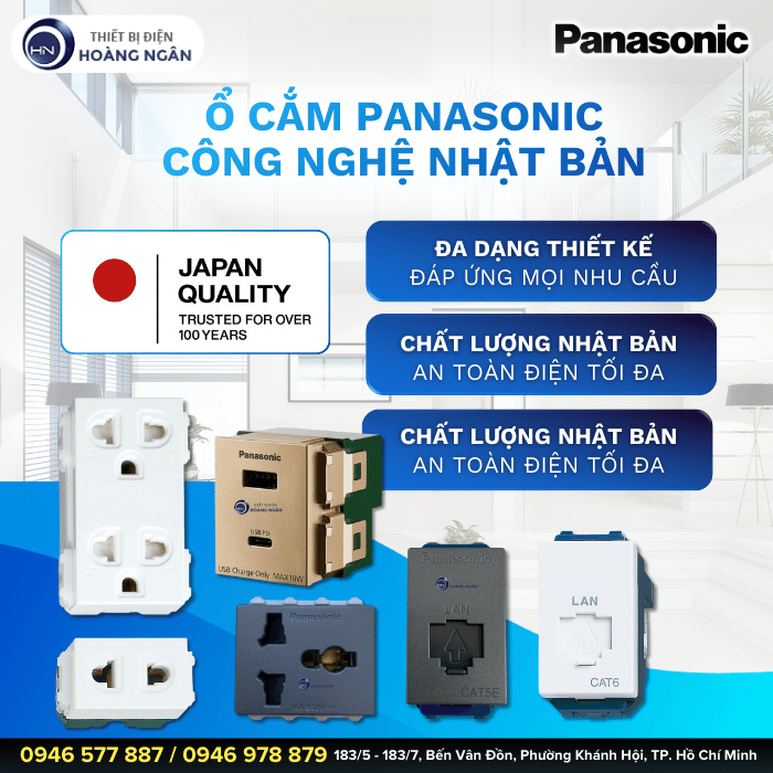 10+ dòng ổ cắm Panasonic chính hãng Nhật Bản, sử dụng nhiều nhất 2025