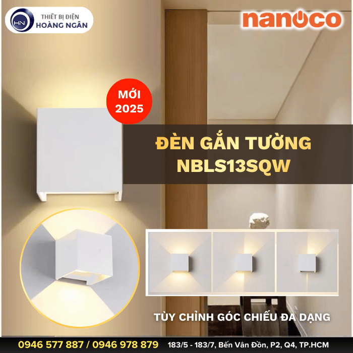 4 mẫu đèn gắn tường trang trí Nanoco mới nhất 2025, đáng tham khảo