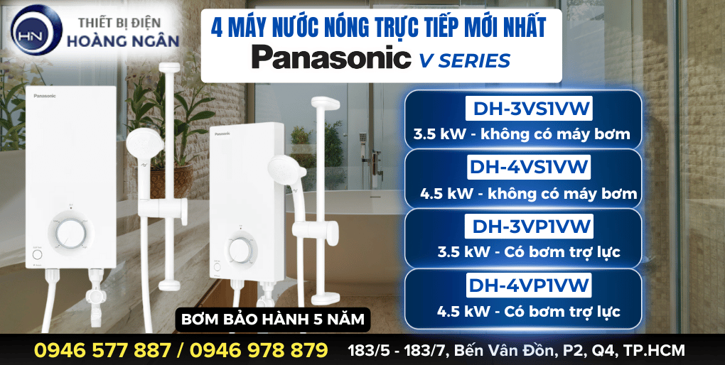 Máy Nước Nóng Trực Tiếp Panasonic V-Series DH - 4VP1VW