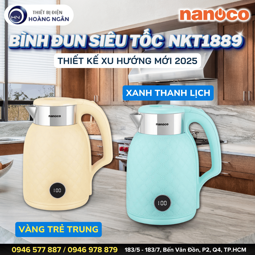 Ấm Siêu Tốc Nanoco NKT1889