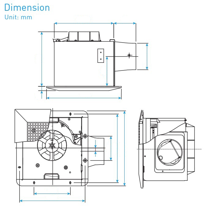 Quạt Hút Âm Trần Panasonic |Dùng Ống Dẫn ⌀100mm - 1 cấp tốc độ