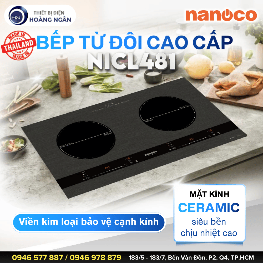 Bếp Điện Từ Đôi Nanoco NICL481