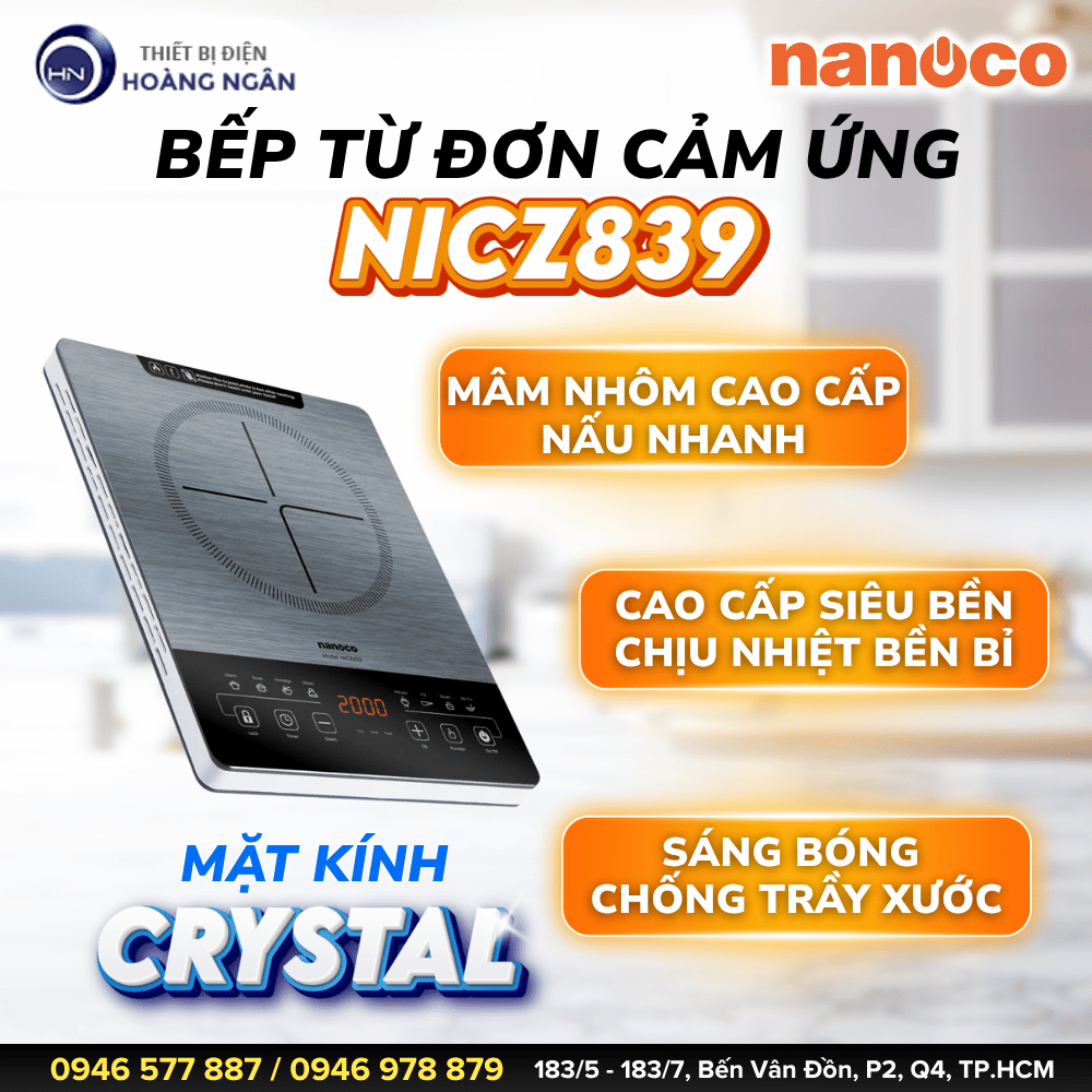 Bếp Điện Từ Đơn Nanoco NICZ839