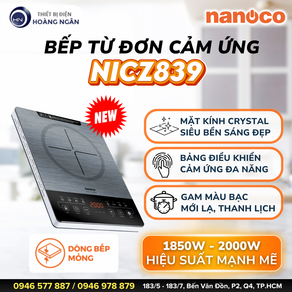 Bếp điện từ đơn Nanoco NICZ839
