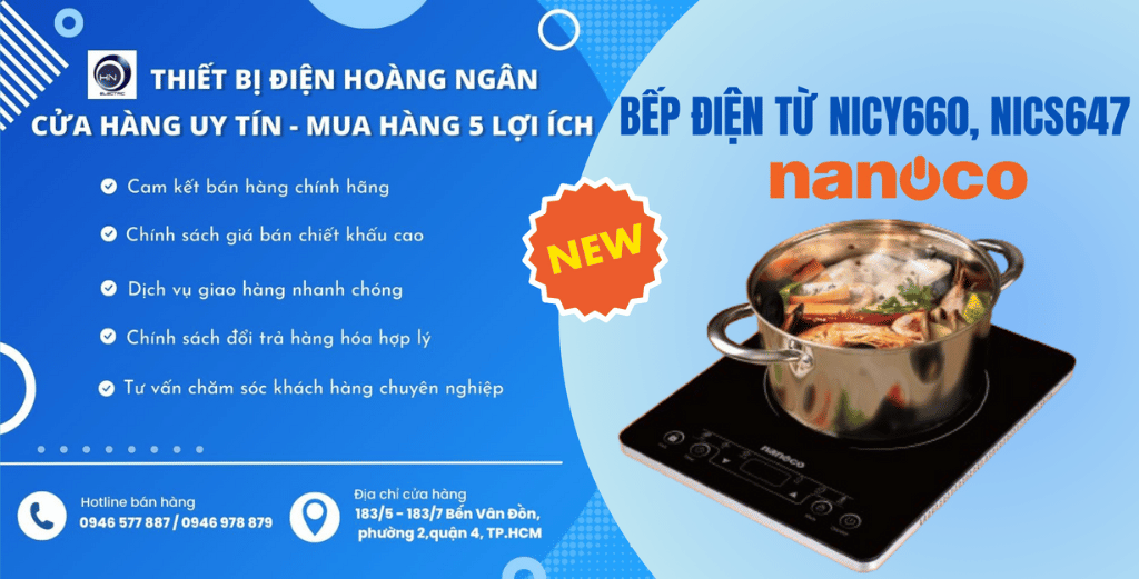 Bếp Điện Từ Nanoco NICY660 và NICS647