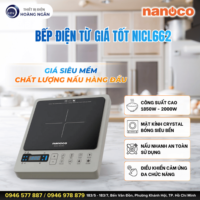 Bếp Điện Từ Nanoco NICL662