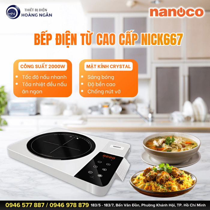 Bếp Điện Từ Nanoco NICK667