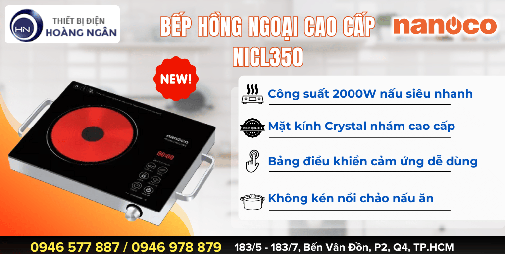 Bếp Hồng Ngoại Đơn Cao Cấp Nanoco NICL350