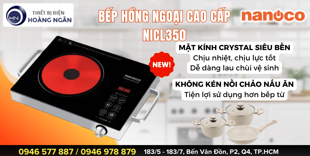 Bếp Hồng Ngoại Đơn Cao Cấp Nanoco NICL350