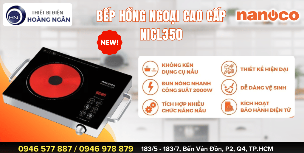 Bếp Hồng Ngoại Đơn Cao Cấp Nanoco NICL350