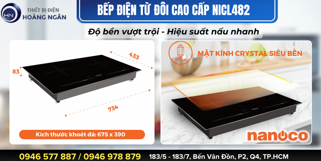 Bếp Từ Đôi Nanoco NICL483 - Lựa chọn hiệu quả với chi phí hợp lý