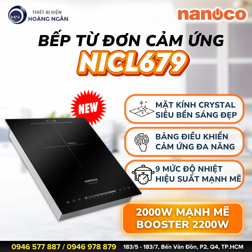 Bếp Từ Đơn Cảm Ứng Nanoco NICL679
