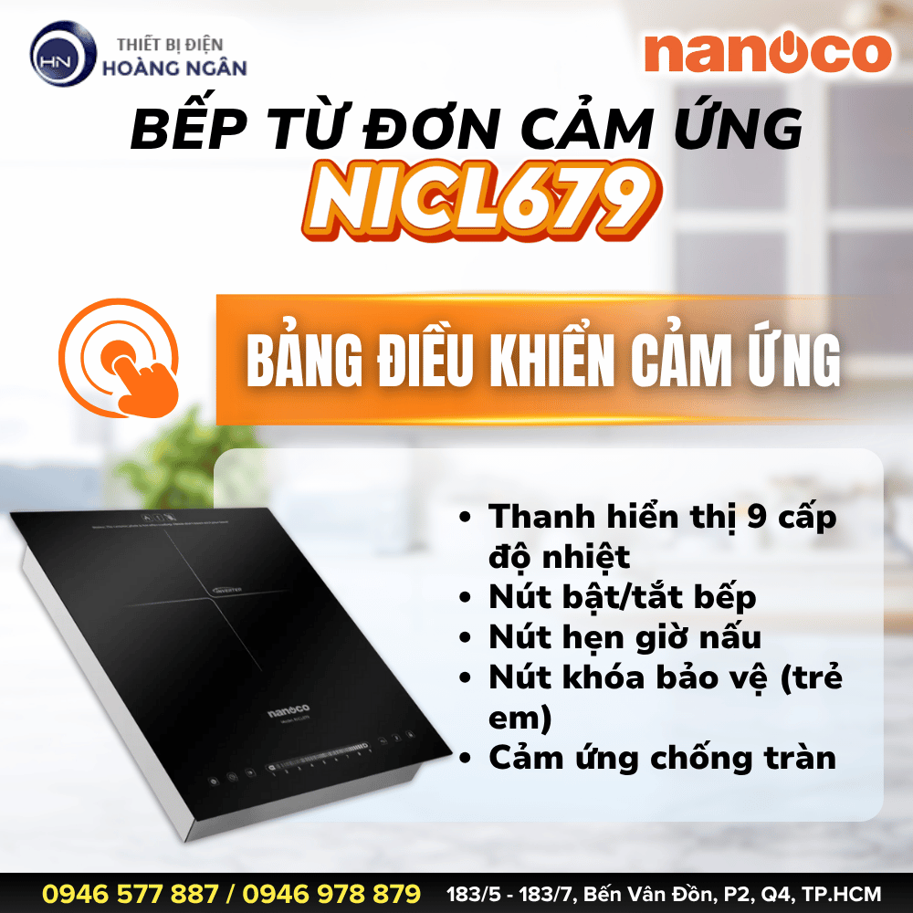 Bếp Từ Đơn Cảm Ứng Nanoco NICL679