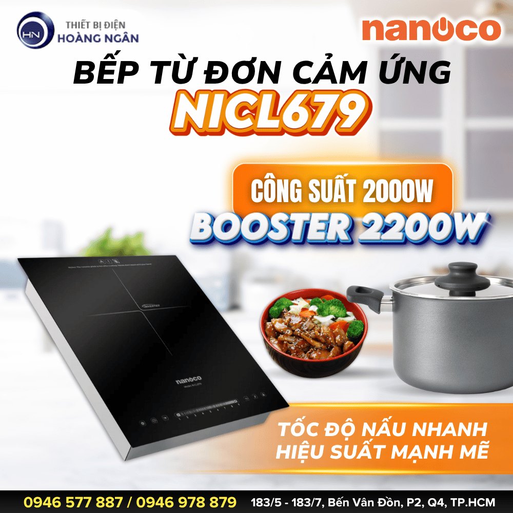 Bếp Từ Đơn Cảm Ứng Nanoco NICL679