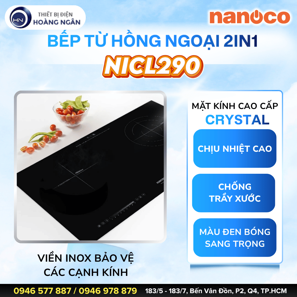 Bếp Từ Hồng Ngoại 2IN1 Nanoco NICL290