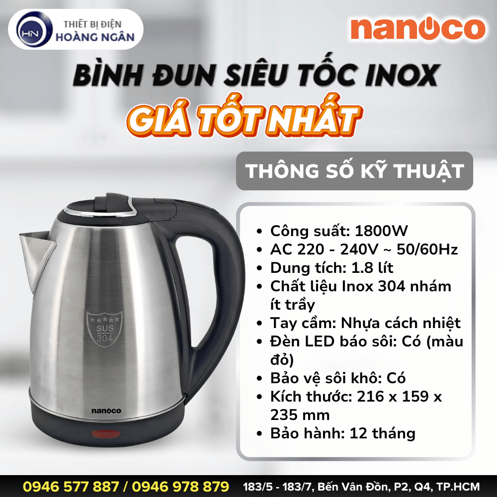 Bình Siêu Tốc Nanoco NKT1887N