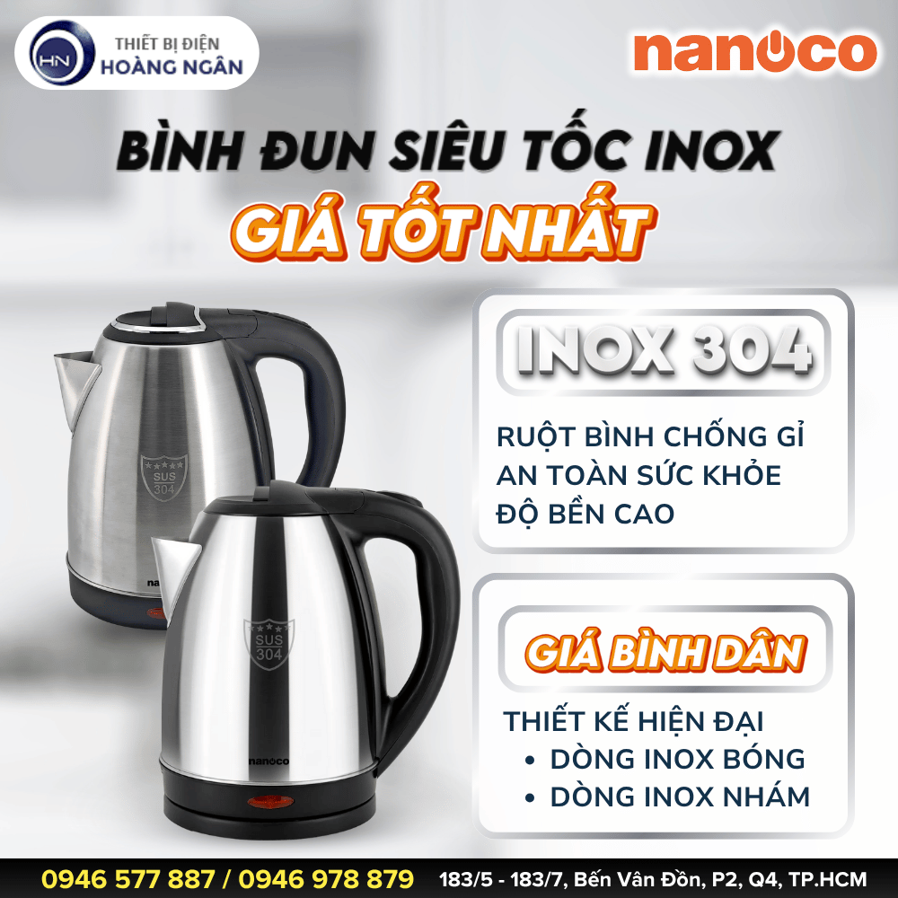 Bình Đun Siêu Tốc Nanoco NKT1886N