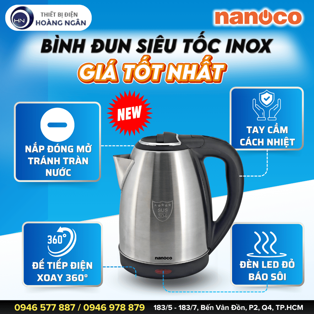 Bình Đun Siêu Tốc Nanoco NKT1887N