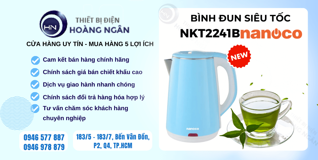 Bình đun siêu tốc NKT2241B Nanoco