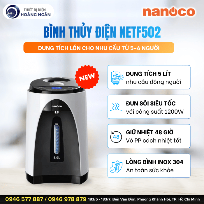 Bình Thủy Điện Nanoco NETF502