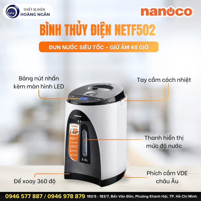 Bình Thủy Điện Nanoco NETF502