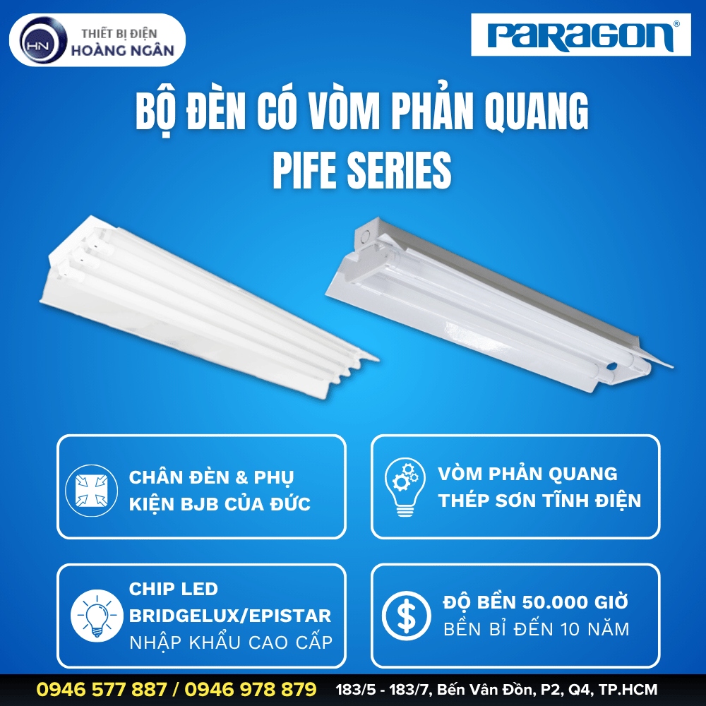 Bộ Đèn Có Vòm Phản Quang PIFE Series Paragon