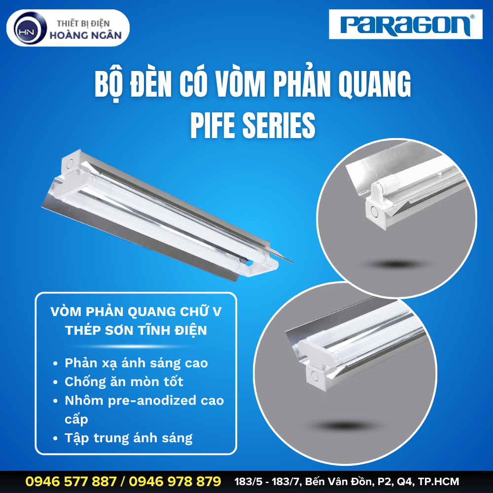 Bộ Đèn Có Vòm Phản Quang Paragon PIFE Series