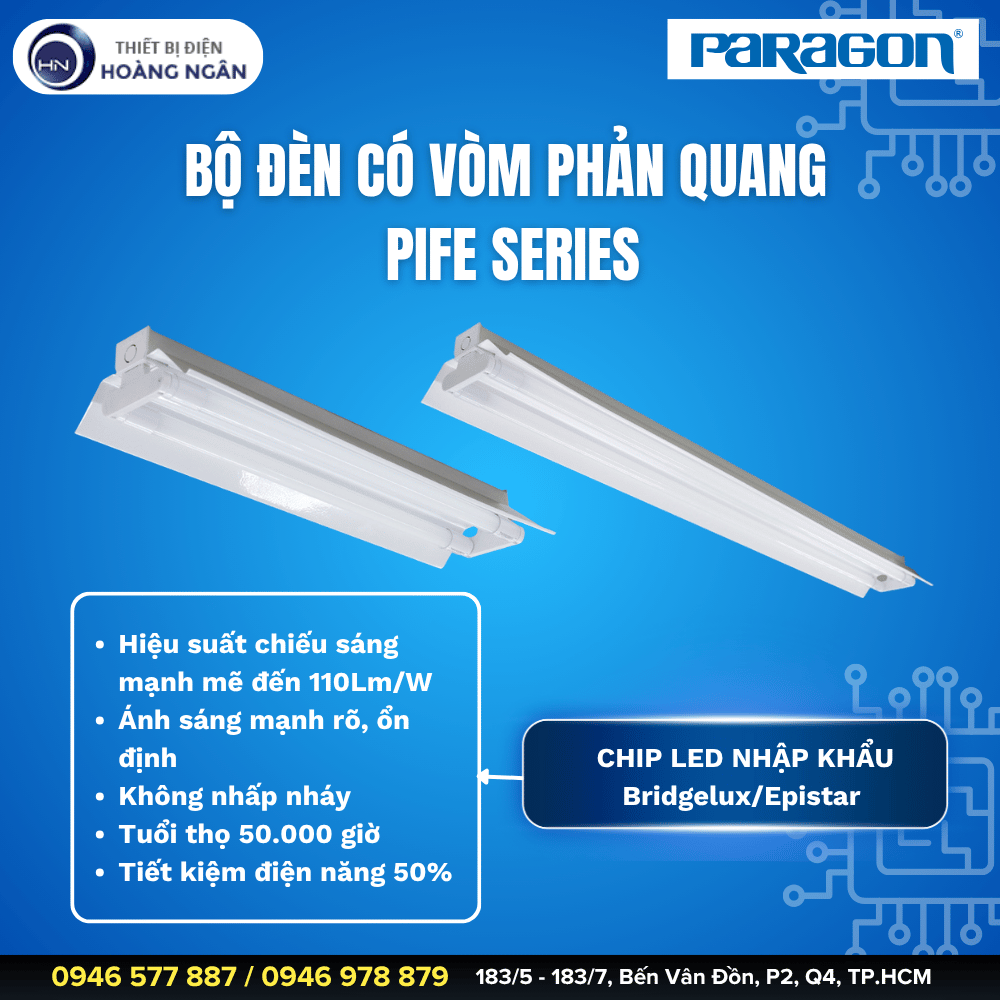 Bộ Đèn Có Vòm Phản Quang Paragon PIFE Series