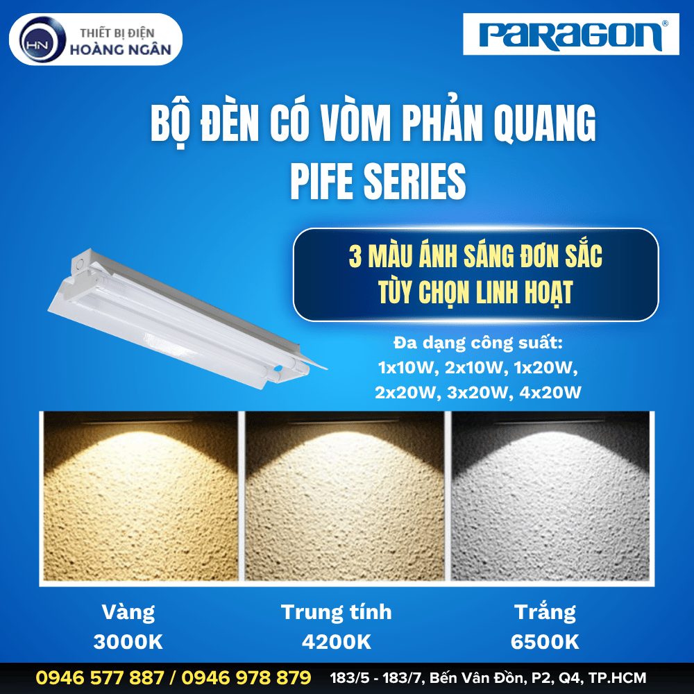 Bộ Đèn Có Vòm Phản Quang Paragon PIFE Series