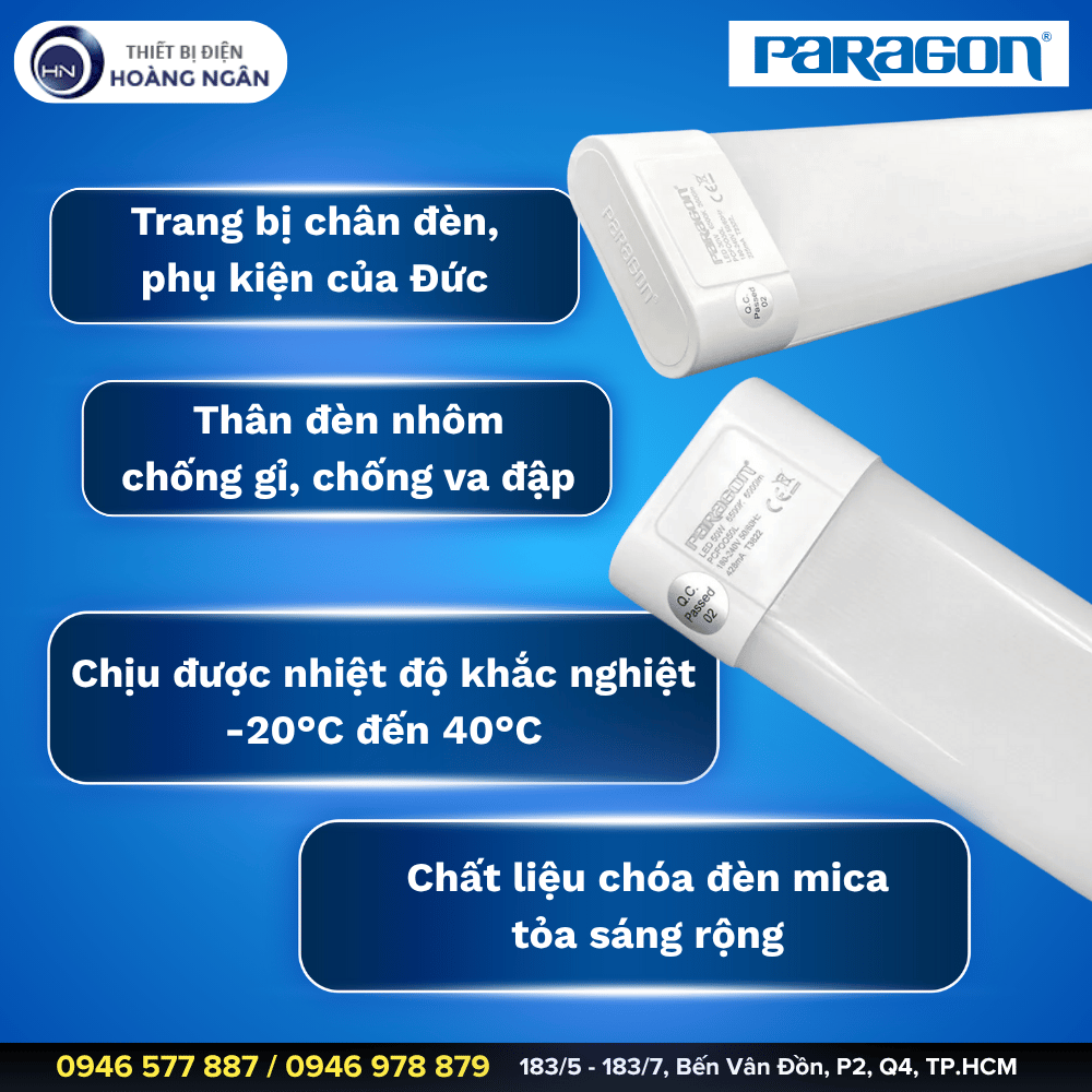Bộ Đèn LED Bán Nguyệt Mica PCFOO Series Paragon