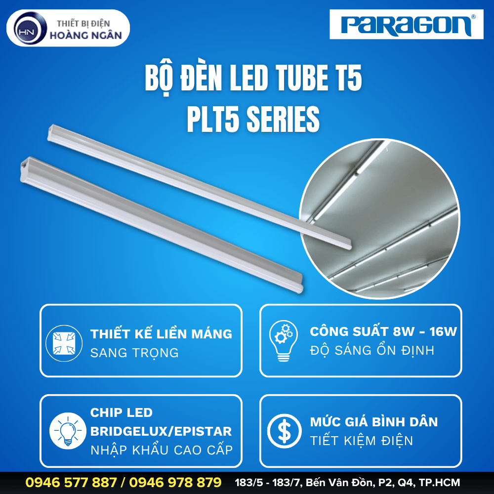 Bộ Đèn Tuýp LED T5 Paragon PLT5 Series