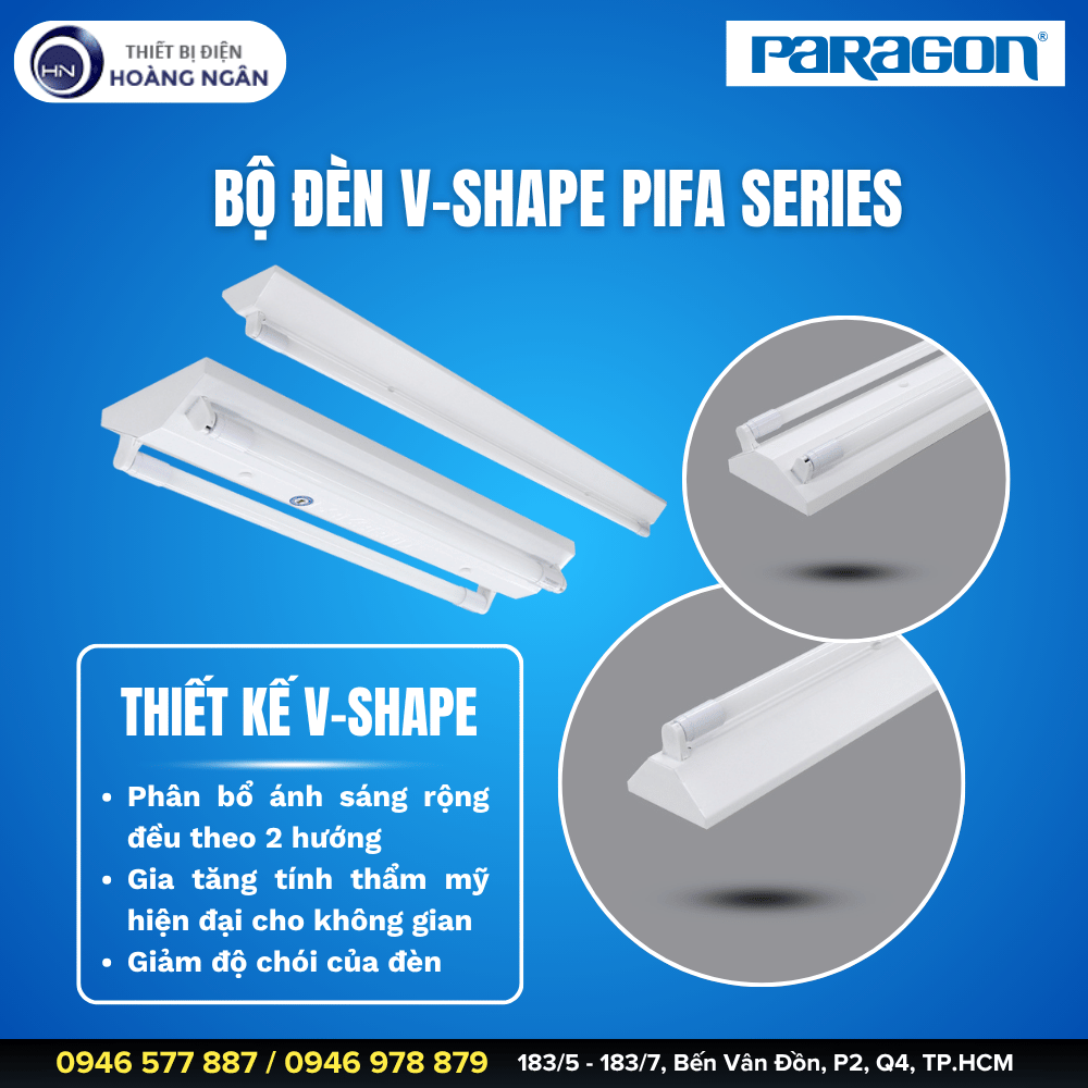 Bộ Đèn Tuýp LED V-Shape Paragon PIFA Series