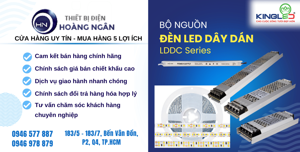 Bộ Nguồn Cho Đèn LED Dán Tường KingLed LDDC Series