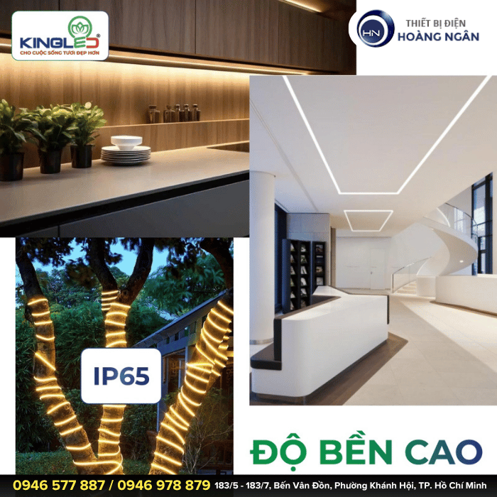 Bộ Nguồn Đèn LED Dây AC KingLED DC-220-12-KN