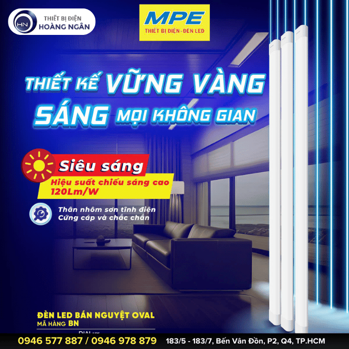 Bóng Đèn Bán Nguyệt Oval MPE Seri BN