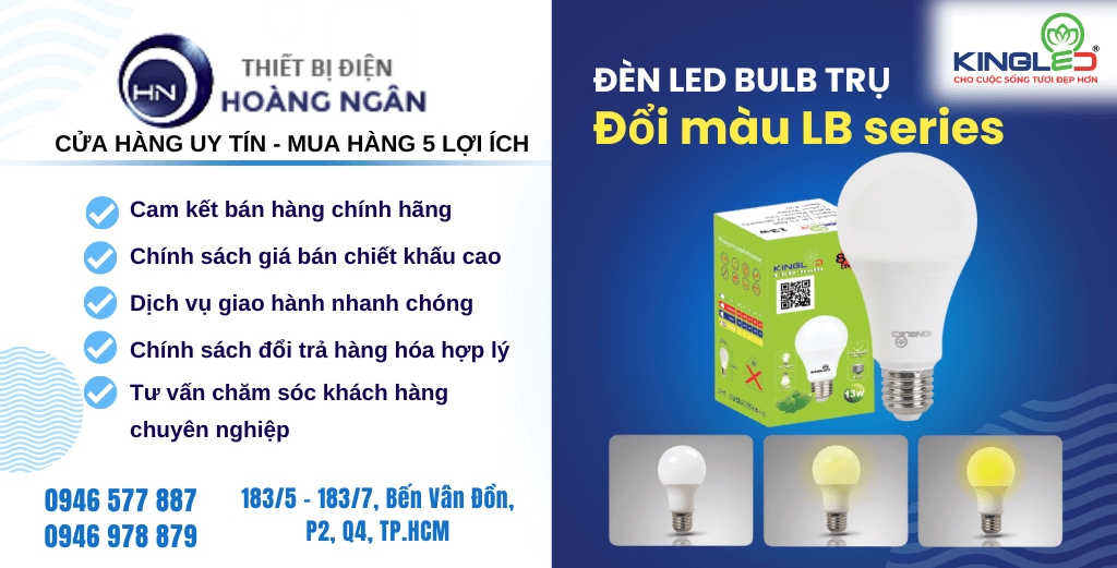 Bóng Đèn LED Tròn Đổi Màu KingLed LB Series