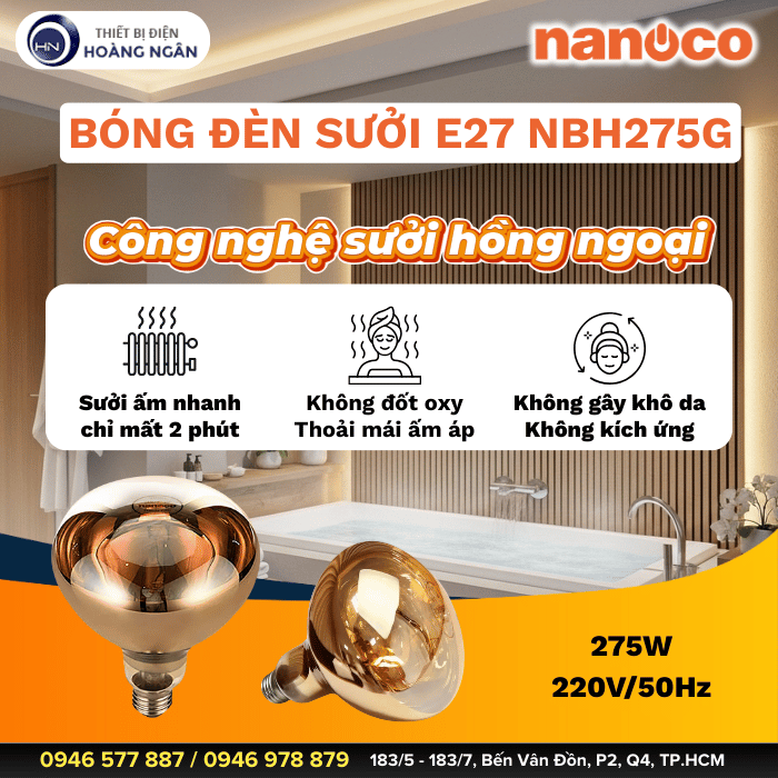 Bóng đèn sưởi E27 NBH275G