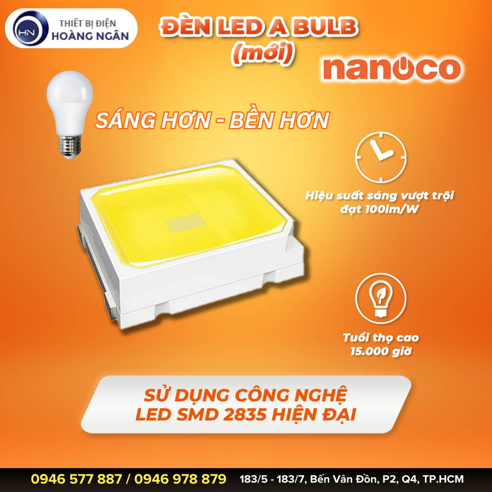 Bóng Đèn Tròn E27 Nanoco