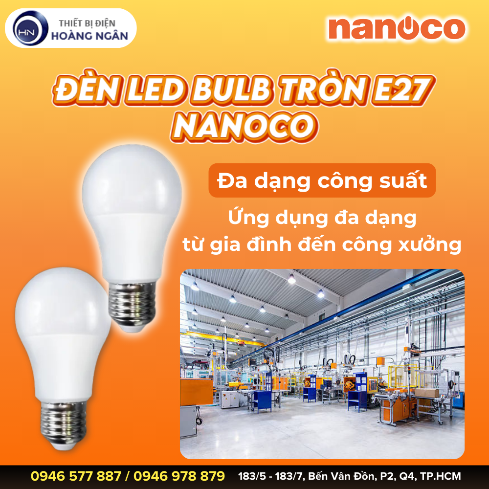 Bóng Đèn Tròn E27 Nanoco