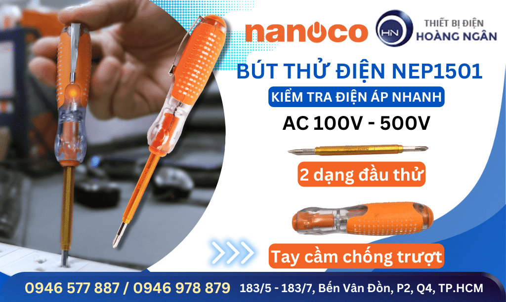 Bút thử điện NANOCO NEP1501 AC 100-500V 