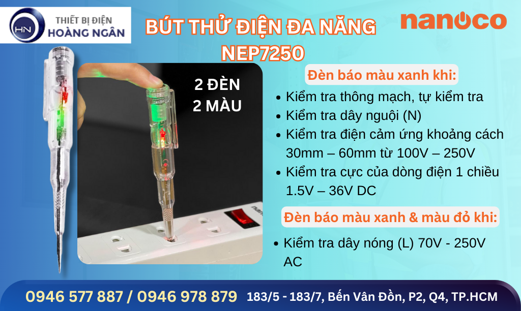 Bút thử điện đa năng NEP7250 NANOCO