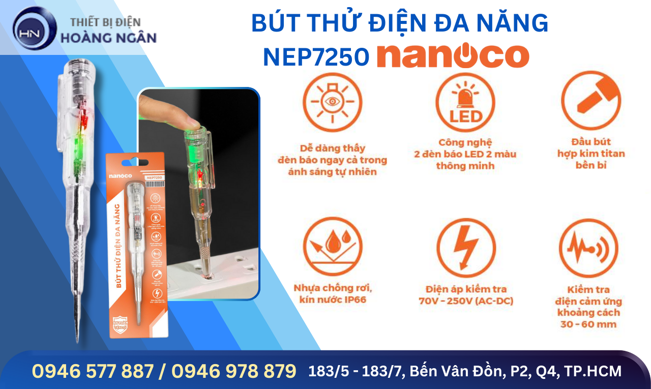 Bút thử điện đa năng NEP7250 NANOCO
