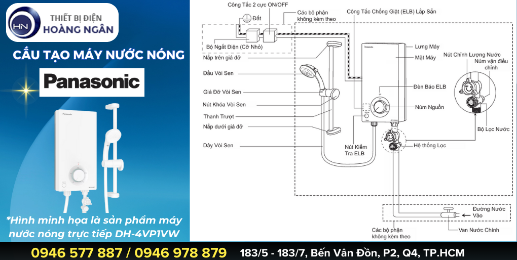 Cách sử dụng máy nước nóng Panasonic dòng trực tiếp & dòng gián tiếp