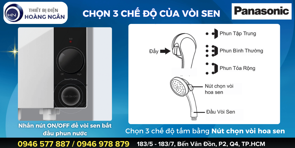 Cách sử dụng máy nước nóng Panasonic dòng trực tiếp & dòng gián tiếp