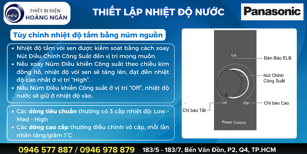 Cách sử dụng máy nước nóng Panasonic dòng trực tiếp & dòng gián tiếp