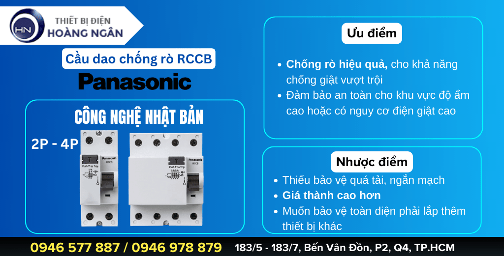 Cầu Dao Tự Động Chống Rò RCCB Panasonic 