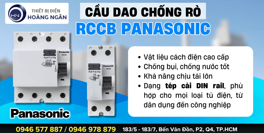 Cầu dao tự đồng chống rò (CB chống rò) RCCB Panasonic