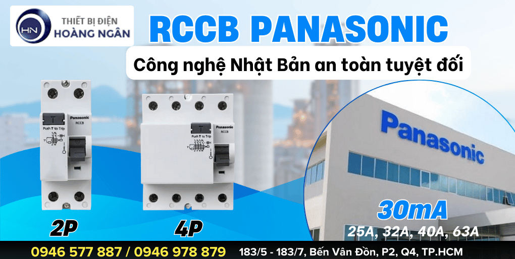 Cầu dao tự đồng chống rò (CB chống rò) RCCB Panasonic