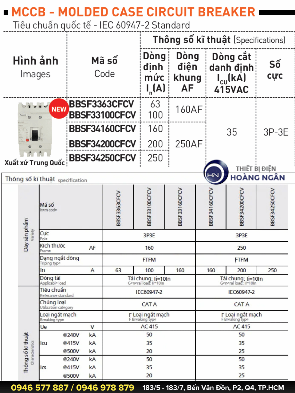 Cầu Dao Tự Động MCCB Panasonic 3P - 3E