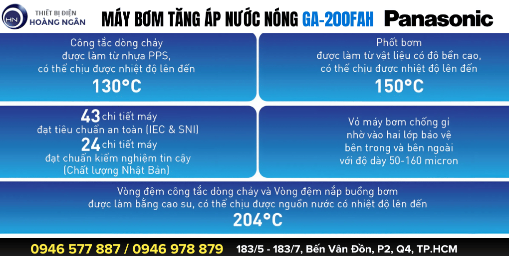 Cấu tạo máy bơm tăng áp nước nóng Panasonic GA-200FAH